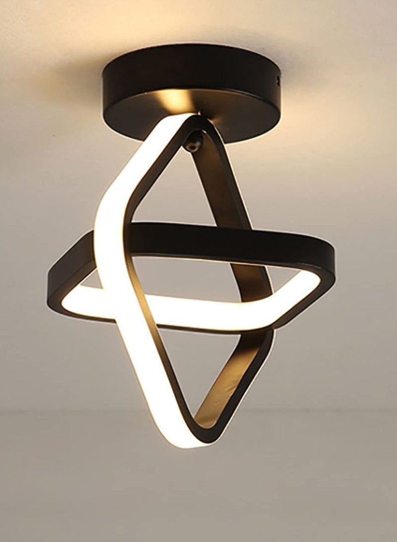 HOMESTAR Square Hallway Light, Modern Mini LED Ceiling Light Fixtures, 3 Color Changeable Acrylic Metal Lamp for Living Room Bedroom Kitchen Office Corridor Lights (3000K-6500K) - Image 1