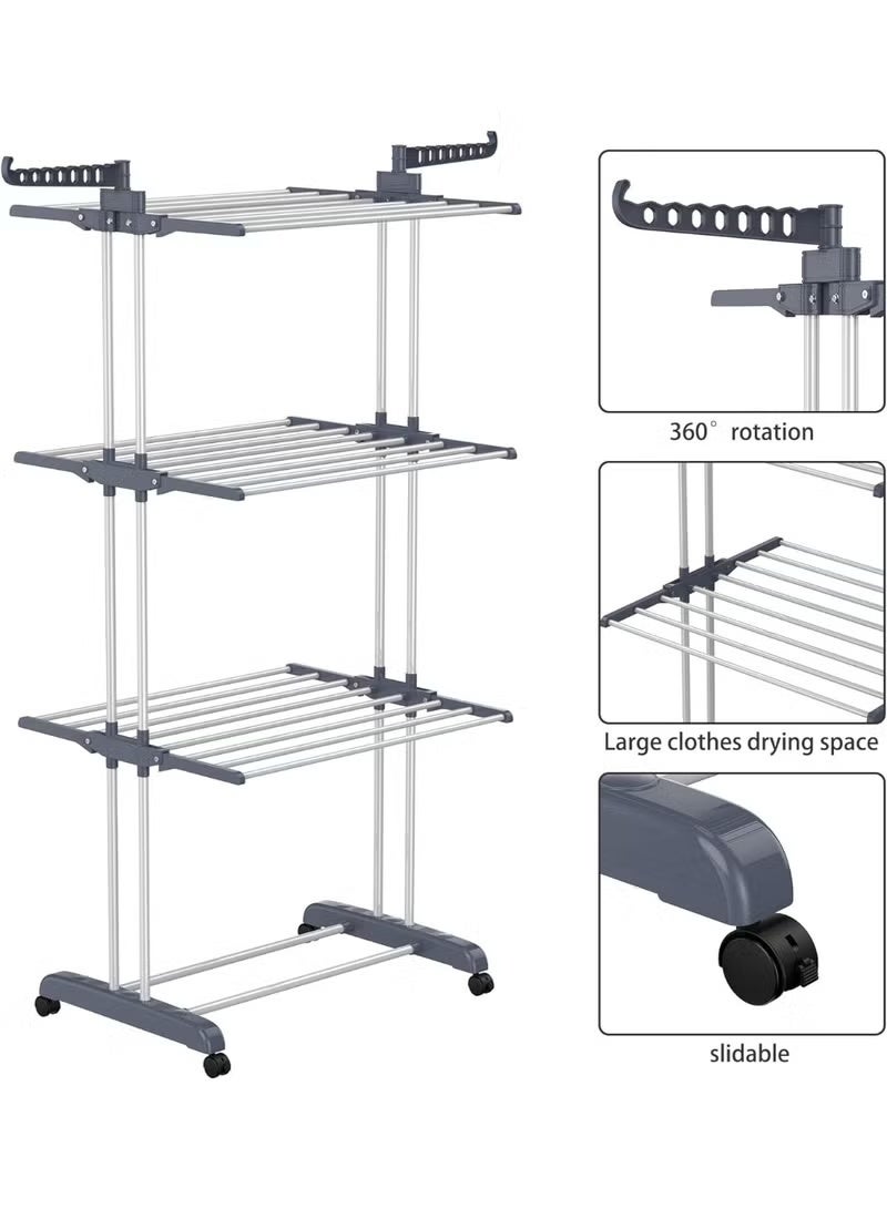 ZAICA Clothes Drying Stand 4 Tier - Heavy Duty Foldable Clothes Drying Stand - Perfect Indoor & Outdoor Clothes Dryer - Image 2