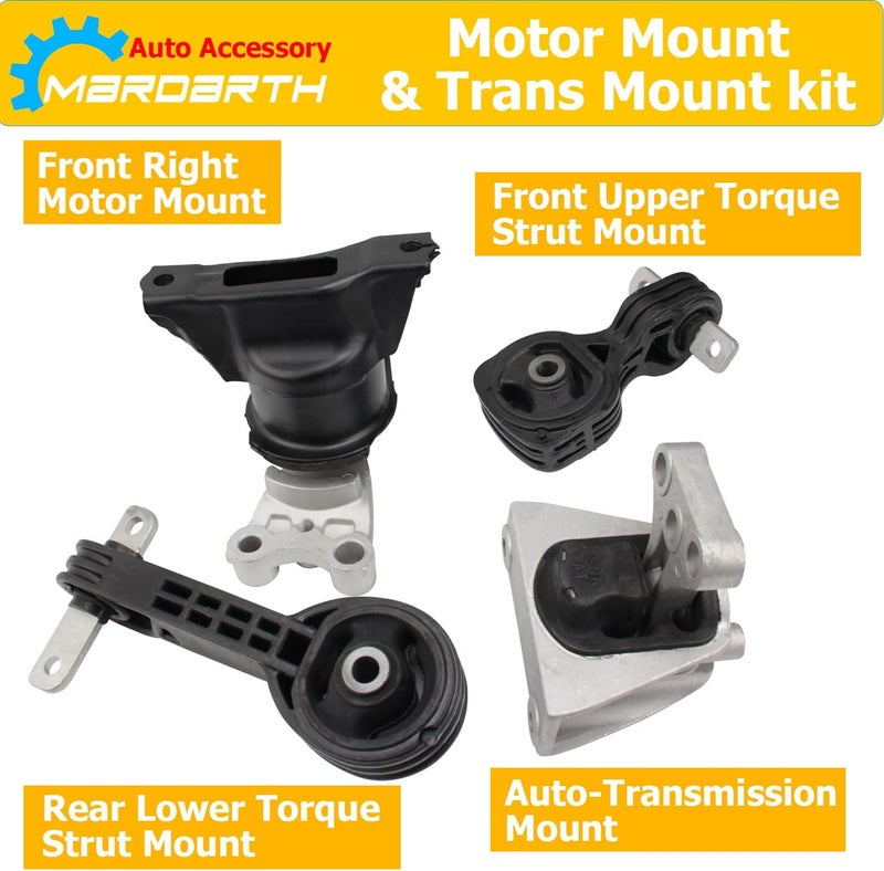 Mardarth Set of 4 Engine Motor and Transmission Mounts for 2006-2010 Honda Civic 1.8L Automatic - Image 2