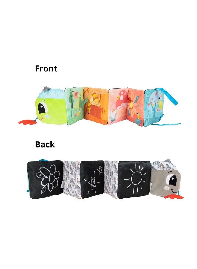 Lamaze Colorful Journey Caterpillar High Contrast Baby Book Soft Fabric Baby Sensory Books Includes Chewy Apple For Teething Babies Baby Sensory Toys Ages 6 Months And Up - Image 3