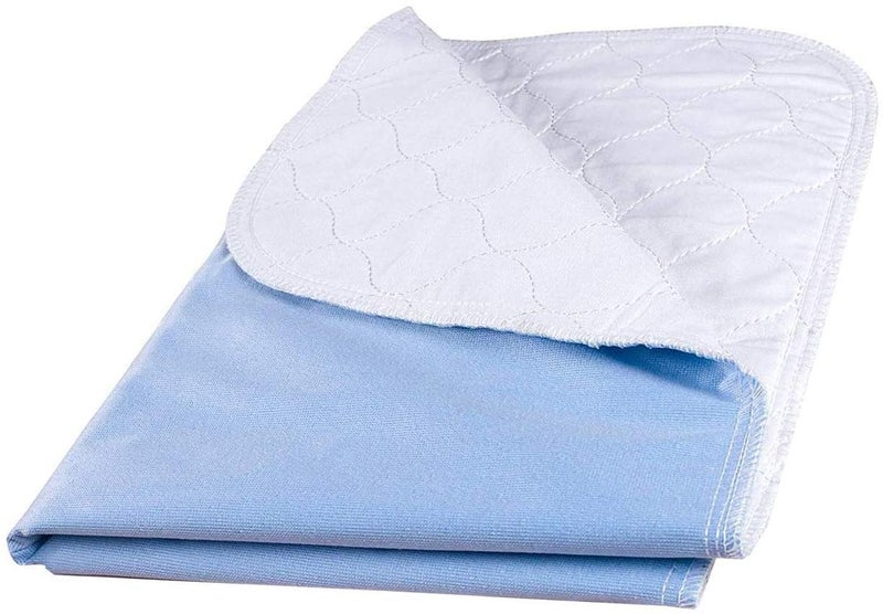 Blue Big Size Washable Bed Pad  XXL Incontinence Underpad  36 X 72  Jumbo Mattress Protector