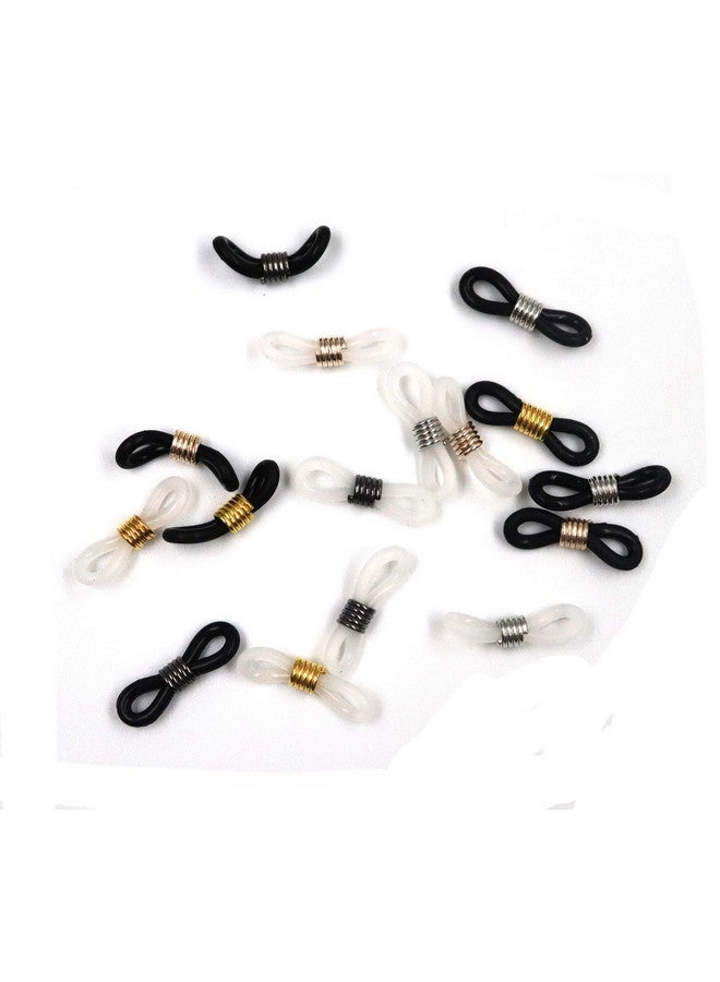 Ruwado Ruwado 16 Pcs Eyeglass Chain Ends Silicone Adjustable Anti-Slip Rubber Connectors Eyeglass Strap Retainer Chain Holder Loops for Sunglasses Sports Eyeglasses Necklace Chain  - Image 2
