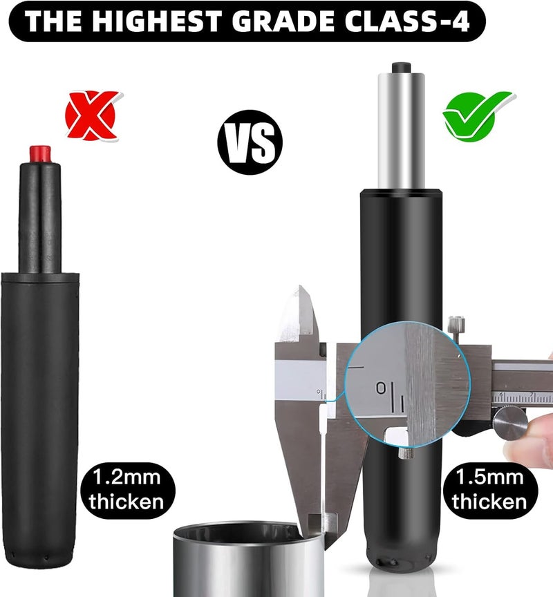 JDSHINE Office Chair Spare Parts Heavy Duty Gas Lift Hydraulic Pneumatic Shock Cylinder 120mm Universal Size Easily Replacement Fits Most of Executive Chairs Black - Image 4