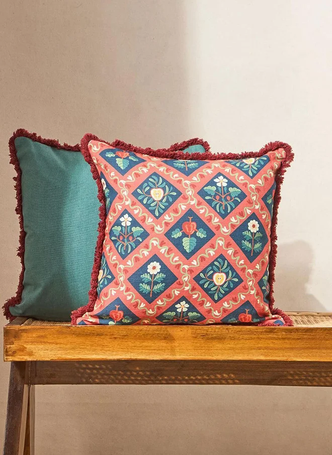 Chumbak Jaali Cushion Cover, 16" | Kashmir Trails
