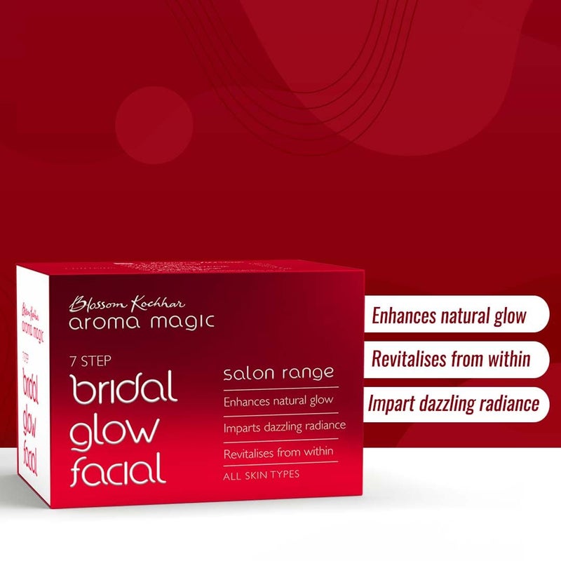 Aroma Magic مجموعة عناية الوجه المتألقة للعروس من أروما ماجيك | 7 خطوات لعناية الوجه لإشراقة وبشرة متألقة | تنعش البشرة الباهتة وتغذيها بعمق | عناية بالبشرة للعروس بجودة الصالون في المنزل | مناسبة لجميع أنواع البشرة - Image 2