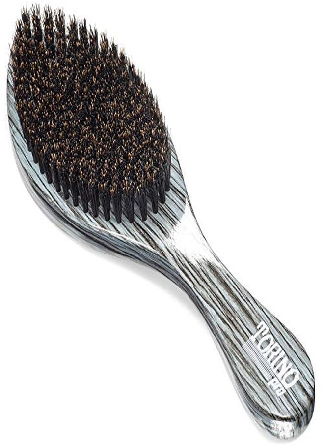 TORINO PRO WAVE BRUSHES BY BRUSH KING - Ing Medium Curve Wave Brush Made With 100% Boar Bristles True Texture Medium All Purpose 360 Waves Brush For Men - Image 1