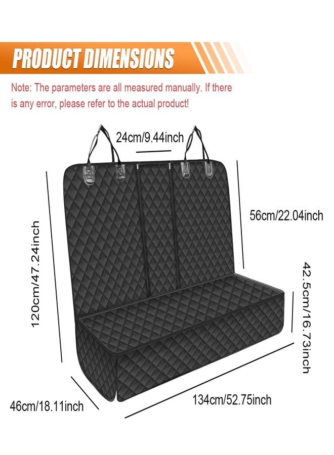 UHANBUT Dog Car Seat Cover with Tow Rope, 52.75" × 18.11" Waterproof & Nonslip 600D Oxford Vehicle Back Seat Protector, Universal Pet & Kid Bench Backseat Cover for Cars SUVs Trucks - Image 2
