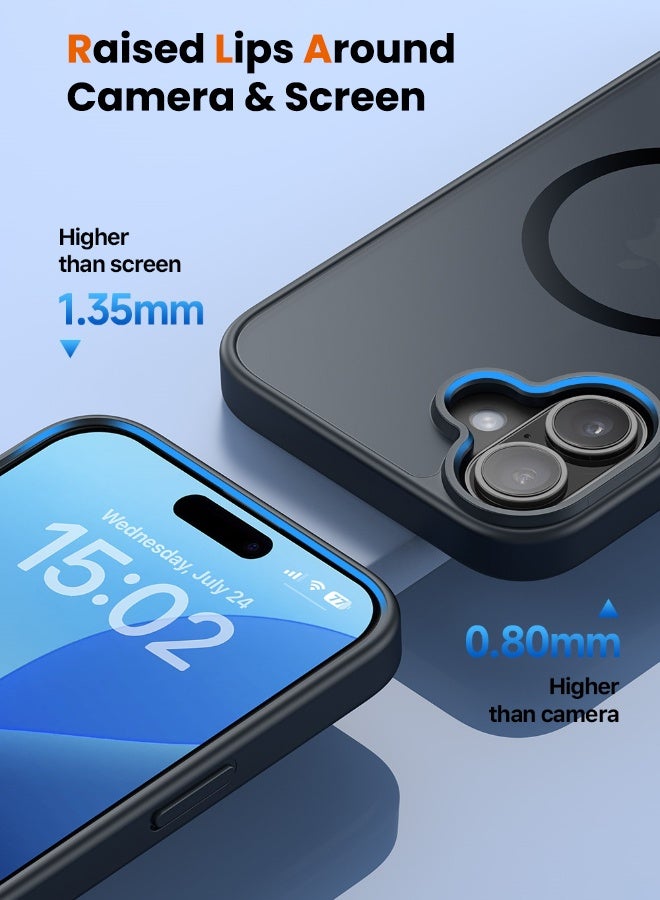 DUX DUCIS iPhone 16 Case, Strong Magnetic [Compatible with Magsafe] Case, Four Corners Anti Drop, Anti Fingerprint, Never Yellow, Matte Back, Slim Skin Friendly Magnet Case for iPhone 16, Black - Image 5