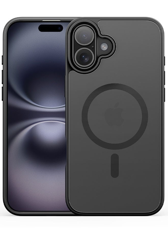 DUX DUCIS iPhone 16 Case, Strong Magnetic [Compatible with Magsafe] Case, Four Corners Anti Drop, Anti Fingerprint, Never Yellow, Matte Back, Slim Skin Friendly Magnet Case for iPhone 16, Black - Image 1