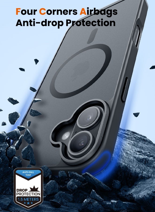 DUX DUCIS iPhone 16 Case, Strong Magnetic [Compatible with Magsafe] Case, Four Corners Anti Drop, Anti Fingerprint, Never Yellow, Matte Back, Slim Skin Friendly Magnet Case for iPhone 16, Black - Image 4