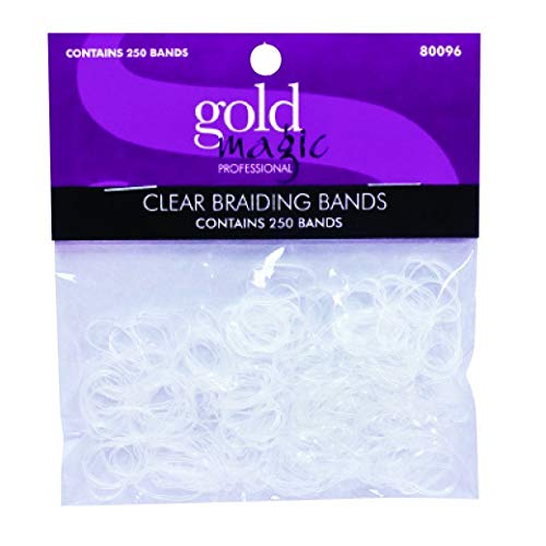 Gold Magic Clear Elastic Braiding Bands - 4 Packs - Image 3