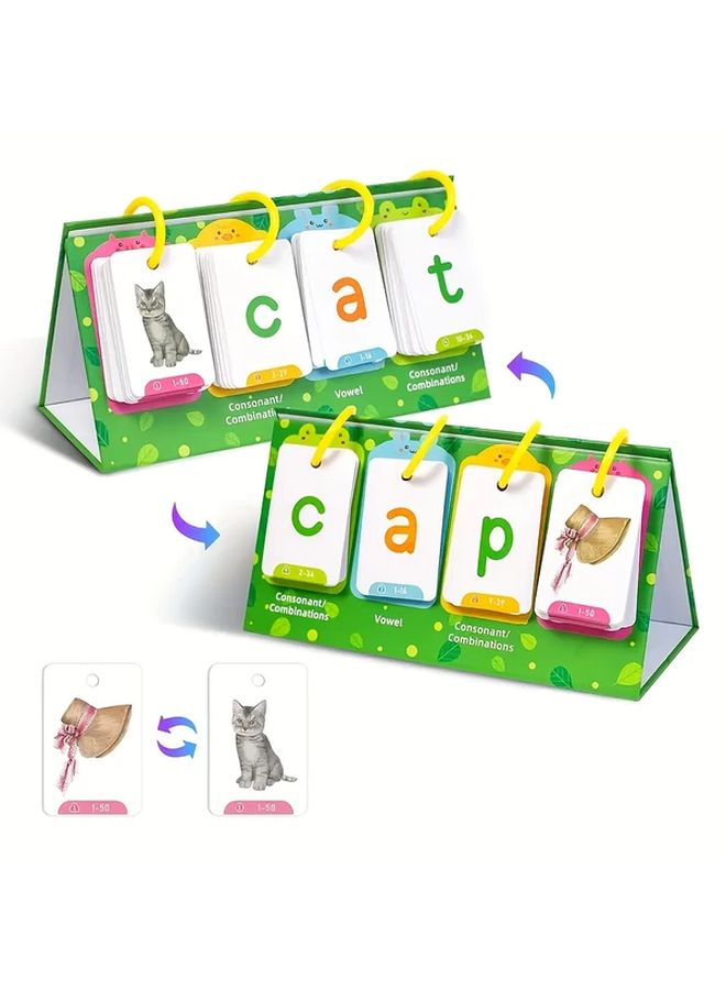 129 قطعة مجموعة بطاقات كلمات بصرية للأطفال من سن 3 إلى 6 سنوات، بطاقات تعليمية لتعلم الصوتيات وألعاب الكلمات - Image 2