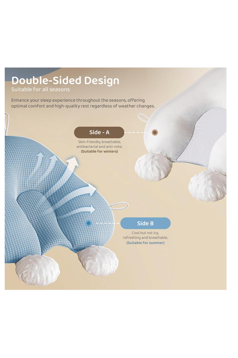 ماكدو وسائد رضاعة للأطفال حديثي الولادة، وسادة الرضاعة الطبيعية والرضاعة بالزجاجة، تصحيح انحراف رأس الطفل، وسادة حماية قابلة للغسل وجيدة التهوية، مناسبة للأطفال من عمر 0 إلى 36 شهرًا - Image 5