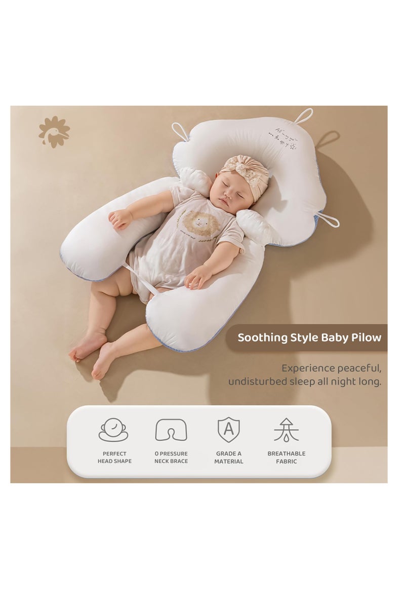 ماكدو وسائد رضاعة للأطفال حديثي الولادة، وسادة الرضاعة الطبيعية والرضاعة بالزجاجة، تصحيح انحراف رأس الطفل، وسادة حماية قابلة للغسل وجيدة التهوية، مناسبة للأطفال من عمر 0 إلى 36 شهرًا - Image 3
