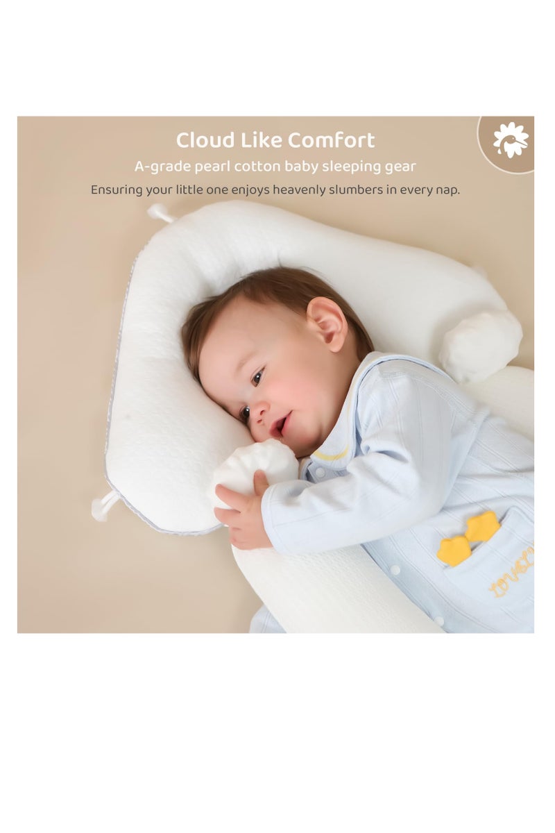 ماكدو وسائد رضاعة للأطفال حديثي الولادة، وسادة الرضاعة الطبيعية والرضاعة بالزجاجة، تصحيح انحراف رأس الطفل، وسادة حماية قابلة للغسل وجيدة التهوية، مناسبة للأطفال من عمر 0 إلى 36 شهرًا - Image 4