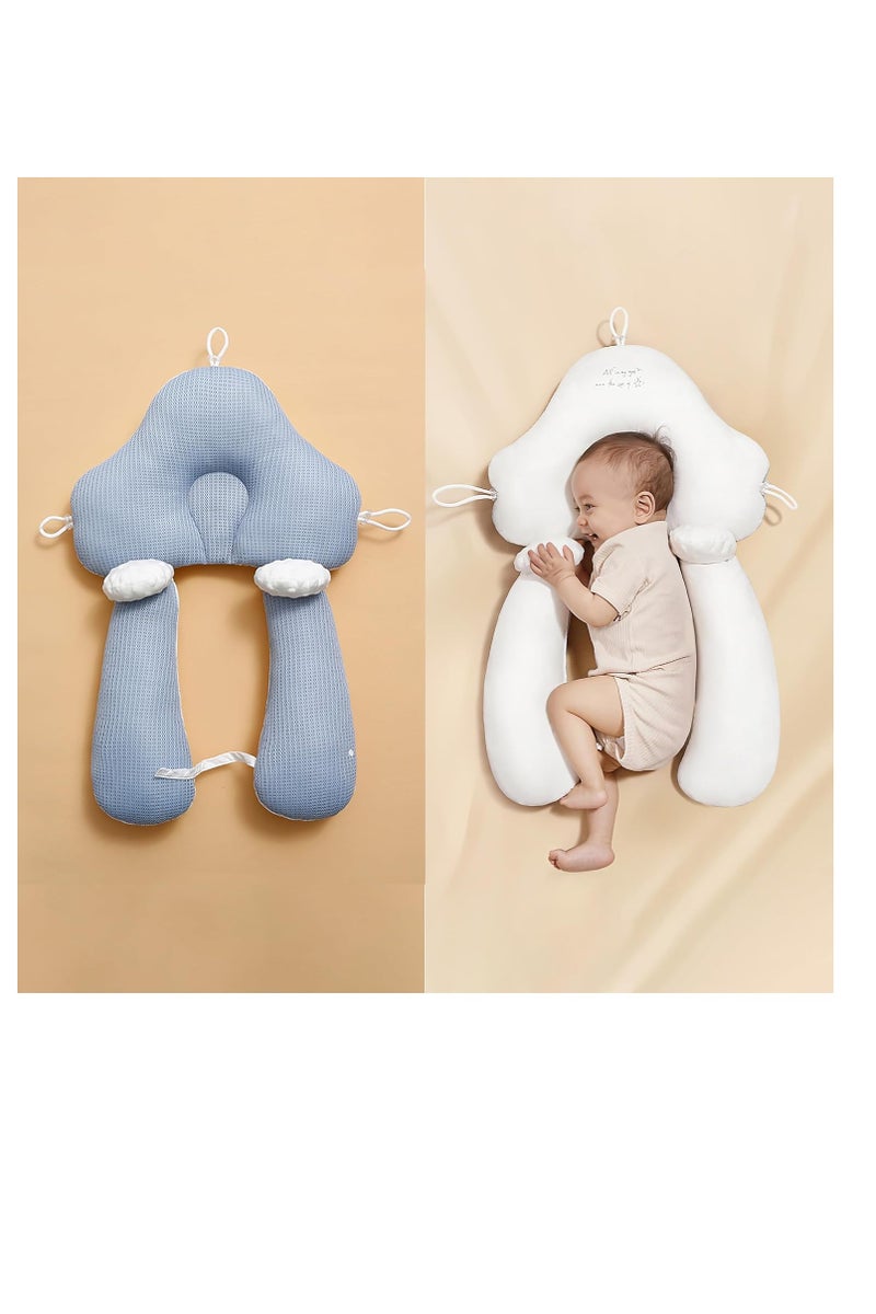 ماكدو وسائد رضاعة للأطفال حديثي الولادة، وسادة الرضاعة الطبيعية والرضاعة بالزجاجة، تصحيح انحراف رأس الطفل، وسادة حماية قابلة للغسل وجيدة التهوية، مناسبة للأطفال من عمر 0 إلى 36 شهرًا - Image 2