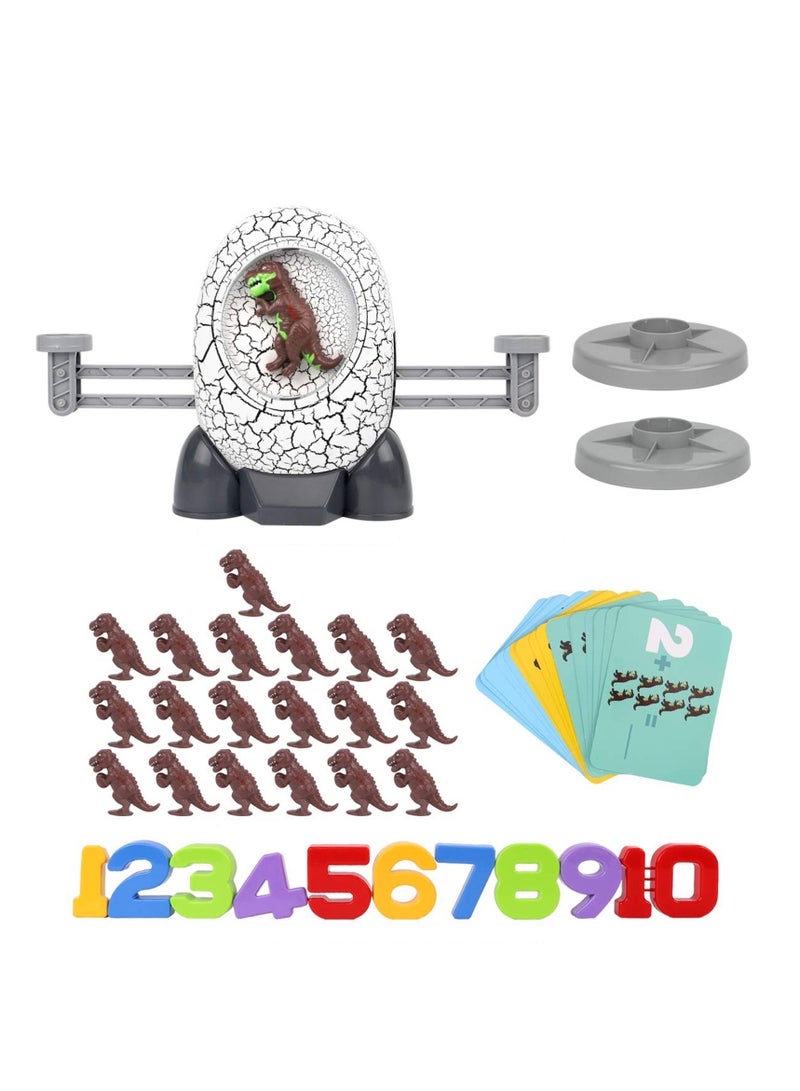 SYOSI لعبة توازن الرياضيات 62 قطعة، ألعاب ديناصورات كارتونية للأطفال، لعبة تعليمية STEM للعد للأولاد والبنات، هدية مثالية لعيد الميلاد للأطفال الصغار ومرحلة ما قبل المدرسة - Image 1