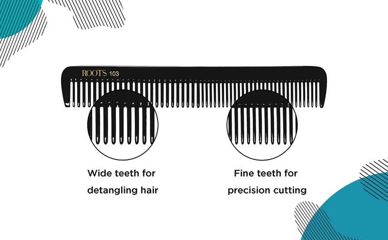 ROOTS - Professional Hair Cutting Comb | Seamless Tooth | Salon Grade - For Men & Women | Ideal for Sectioning & Colouring | Rounded Teeth prevent Hair & Scalp Damage | Model No. 103 - Image 2