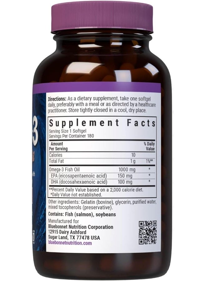 Blue Bonnet بي بي أوميغا 3 1000 ملغ 180 كبسولة #953 - Image 2