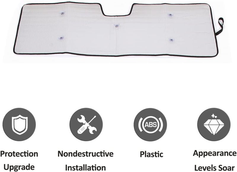 TINKI Windshield Sun Shade for Mercedes Benz G Class (2004-2018) - UV Reflector Front Window Visor Shield Cover - Image 4