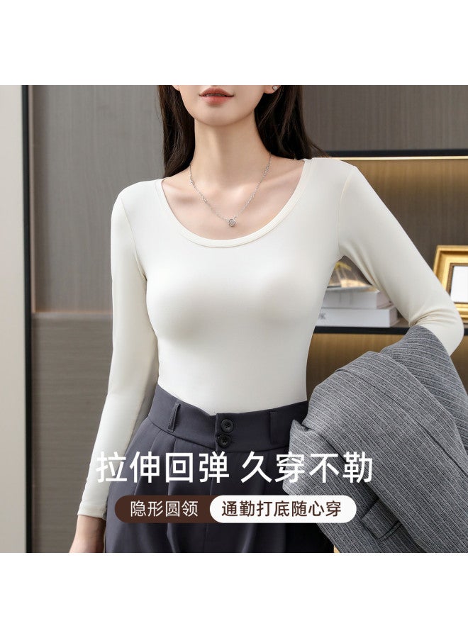 Modal قميص داخلي نسائي طويل الأكمام بقاعدة مرنة دافئة - Image 4