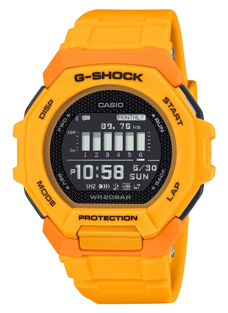 CASIO Digital Black Dial Yellow Resin Band Men's Watch GBD-300-9D  - Image 1