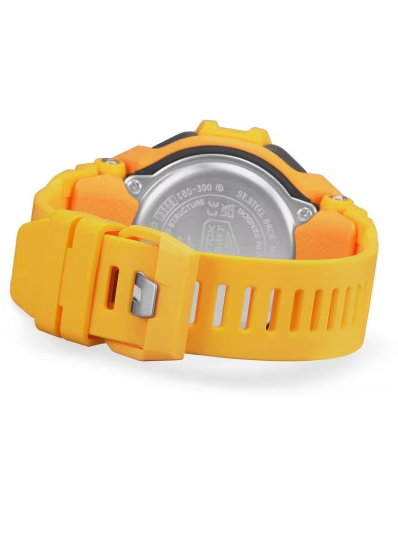 CASIO Digital Black Dial Yellow Resin Band Men's Watch GBD-300-9D  - Image 2