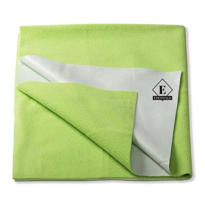 Edenwald غطاء سرير مطاطي مقاوم للماء من إيدنوالد لحماية مرتبة نوم الأطفال، ماص للبول وقابل لإعادة الاستخدام، حصيرة سرير بلون أخضر نعناعي 3 متر 117 × 36 بوصة 300 × 90 سم - Image 1