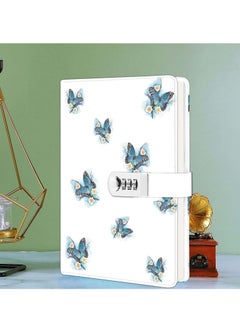 KASTWAVE Diary with Lock, Writing Notebook Card Holder, Faux Leather Cover Diary, Refillable Password A5 for Girls and Women 8.5 x 5.9 inches  - Image 3
