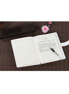 KASTWAVE Diary with Lock, Writing Notebook Card Holder, Faux Leather Cover Diary, Refillable Password A5 for Girls and Women 8.5 x 5.9 inches  - Image 5