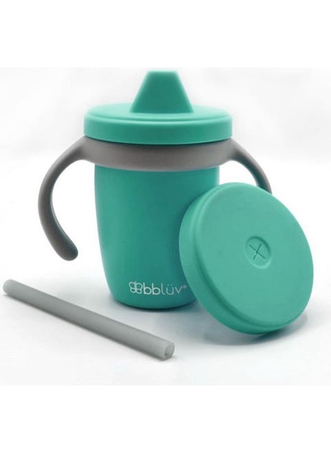 Cube Convertible Silicone Sippy Cup Blue