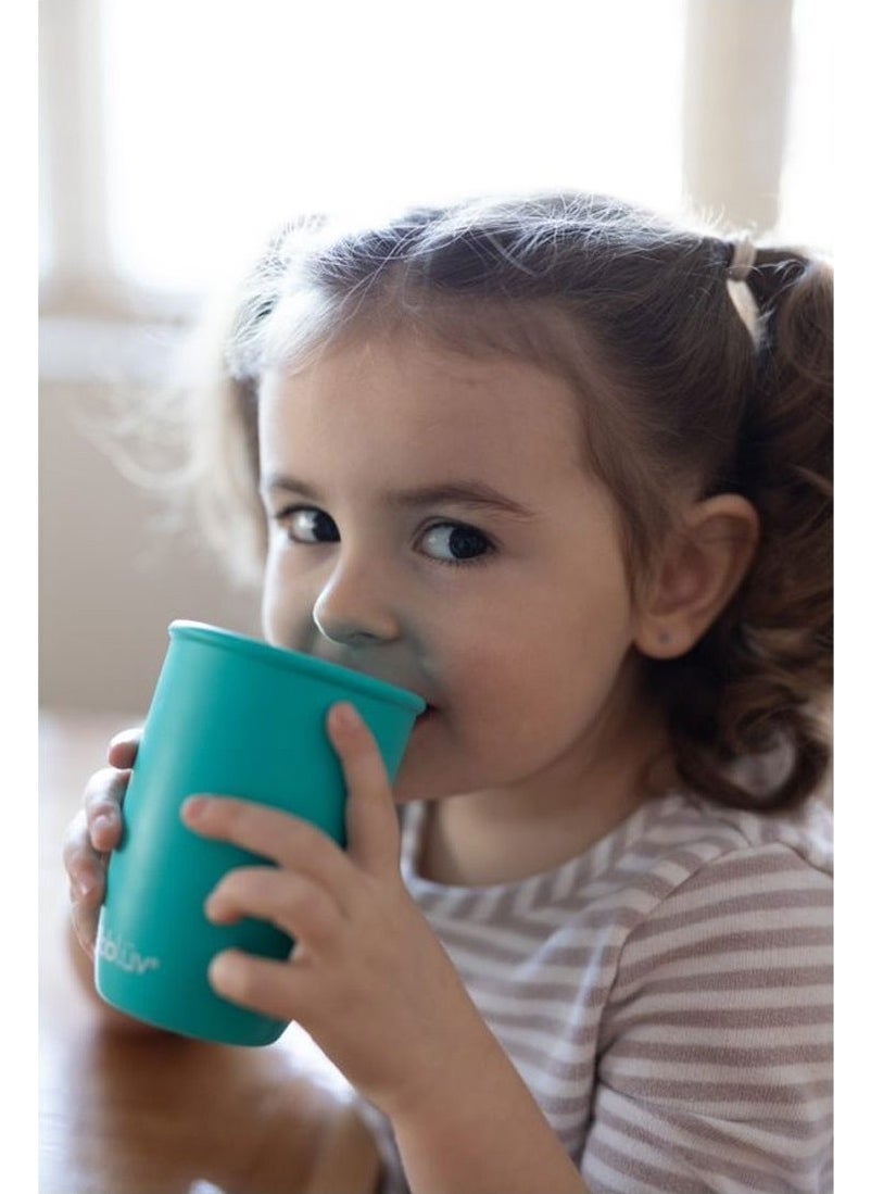 Cube Convertible Silicone Sippy Cup Blue