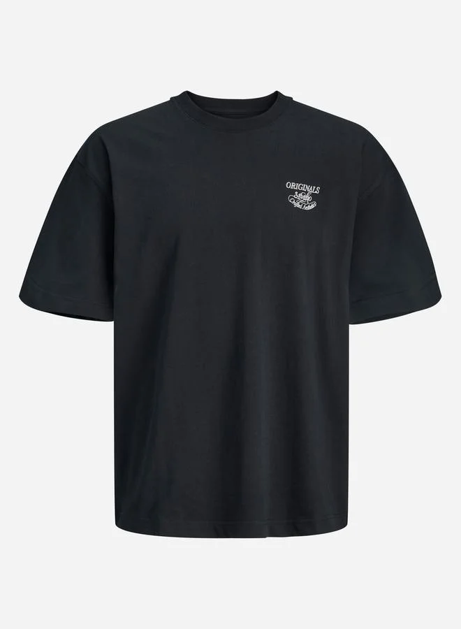 JACK & JONES Black Crew Neck Back Graphic T-Shirt