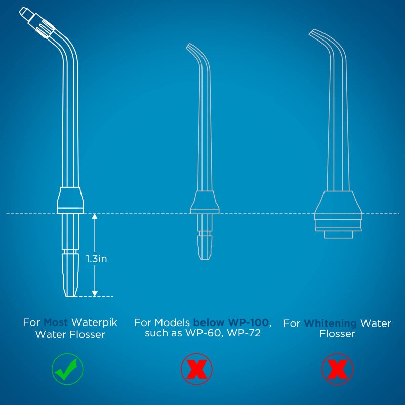 FreFeel Replacement Heads for Waterpik, Replacement Picks for Water Pik Water Flosser (6 Orthodontic Tips) - Image 2