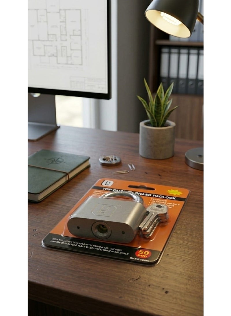 HR ‏Heavy Duty Solid Security Padlock ، Padlock with Keys ، Door and Warehouse Lock 50mm Size ، Padlock with 3 Keys Set ، Keyed Door Lock ، Hardened Steel Shackle for High Protection ، Lock for Doors ، Steel Iron Padlock ، Padlocks for Gates ، Security Lock for Homes Offices and Shops ، Lock with Internal Steel Ball System to Prevent Forced Breaking ، Door Locks ، Padlock Resistant to Master Keys and Theft Tools ، Anti Rust External and Internal Lock ، Durable Design for Protecting Warehouses and Garages ، Advanced Technology Security Lock to Prevent Unauthorized Duplication ، Heavy Duty Lock for Stores and Companies ، Ultimate Protection for Important and Family Places ، High Quality Mechanical Lock with Special Security Keys ، Anti Pick and Manual Opening Lock ، Perfect Security for Iron and Wooden Gates ، Weather Resistant Padlock for Harsh Conditions ، Integrated Security Solutions for Private Property. - Image 4