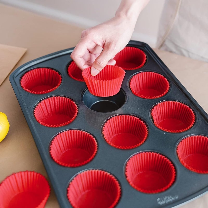 TRUSBER Baking Cups, 100 pieces Paper Muffin Wrapper Molds Nonstick Cupcake Holders for Wedding, Birthday, Baby Shower or Holiday Party - Image 4