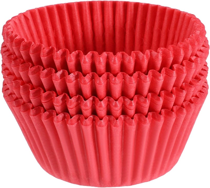 TRUSBER Baking Cups, 100 pieces Paper Muffin Wrapper Molds Nonstick Cupcake Holders for Wedding, Birthday, Baby Shower or Holiday Party - Image 1