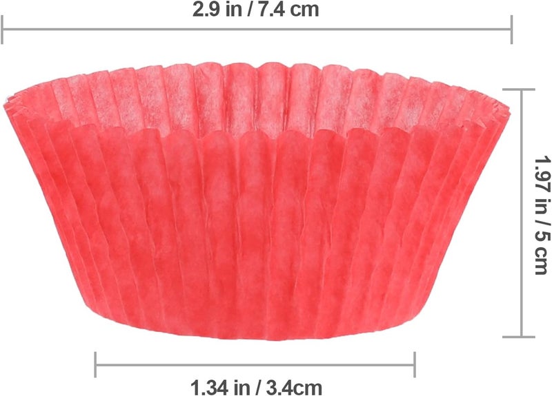 TRUSBER Baking Cups, 100 pieces Paper Muffin Wrapper Molds Nonstick Cupcake Holders for Wedding, Birthday, Baby Shower or Holiday Party - Image 2