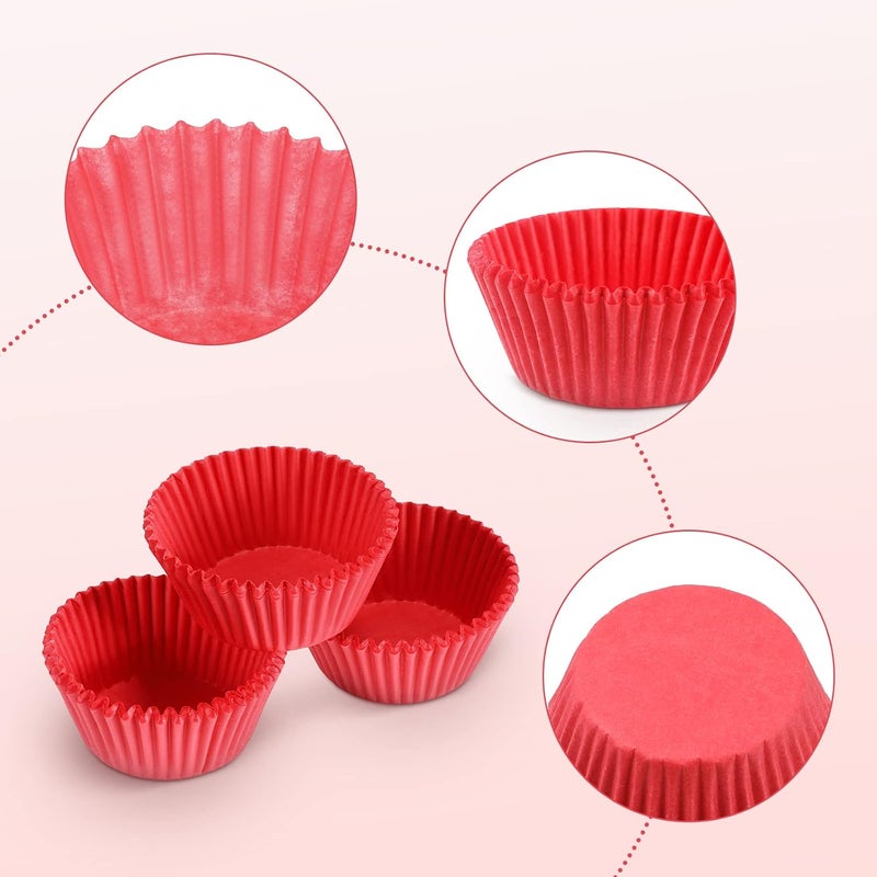 TRUSBER Baking Cups, 100 pieces Paper Muffin Wrapper Molds Nonstick Cupcake Holders for Wedding, Birthday, Baby Shower or Holiday Party - Image 3