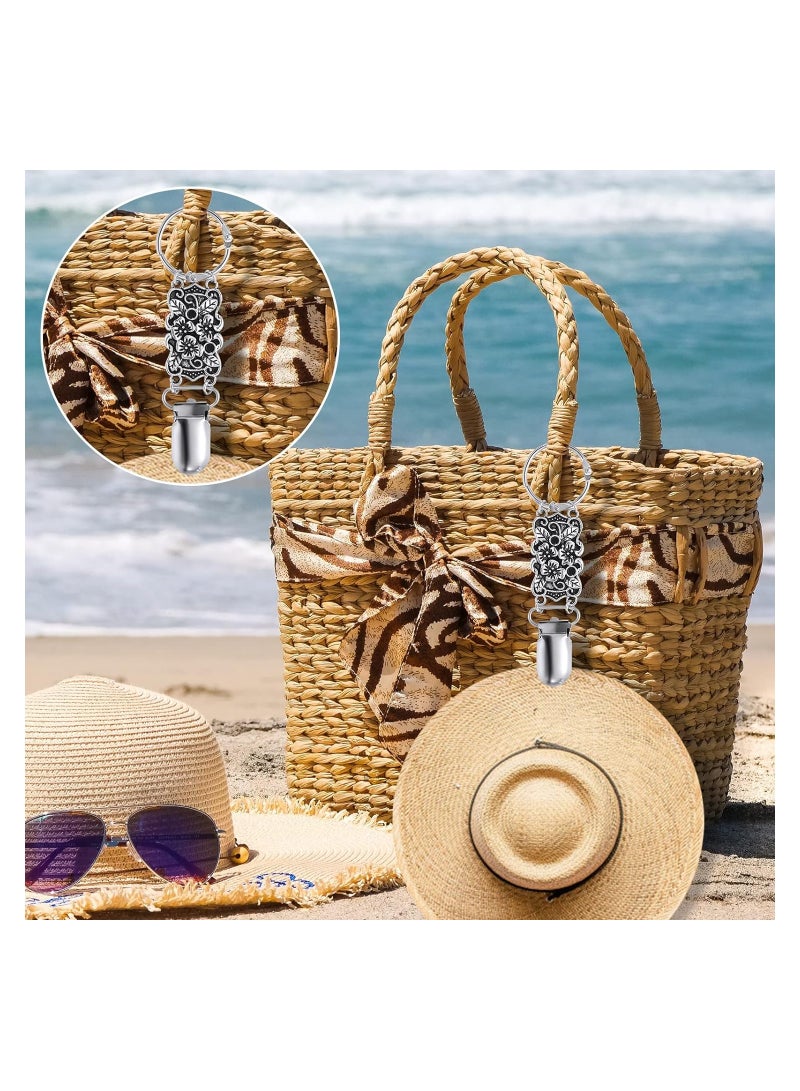 KASTWAVE Hat Clip for Bag, 6Pcs Travel Hat Clip for Women, Vintage Hat Clip Outdoor Travel Accessories Women Hat Companion, Hat Holder for Travel On Bag for Women, Girls, Adults - Image 2