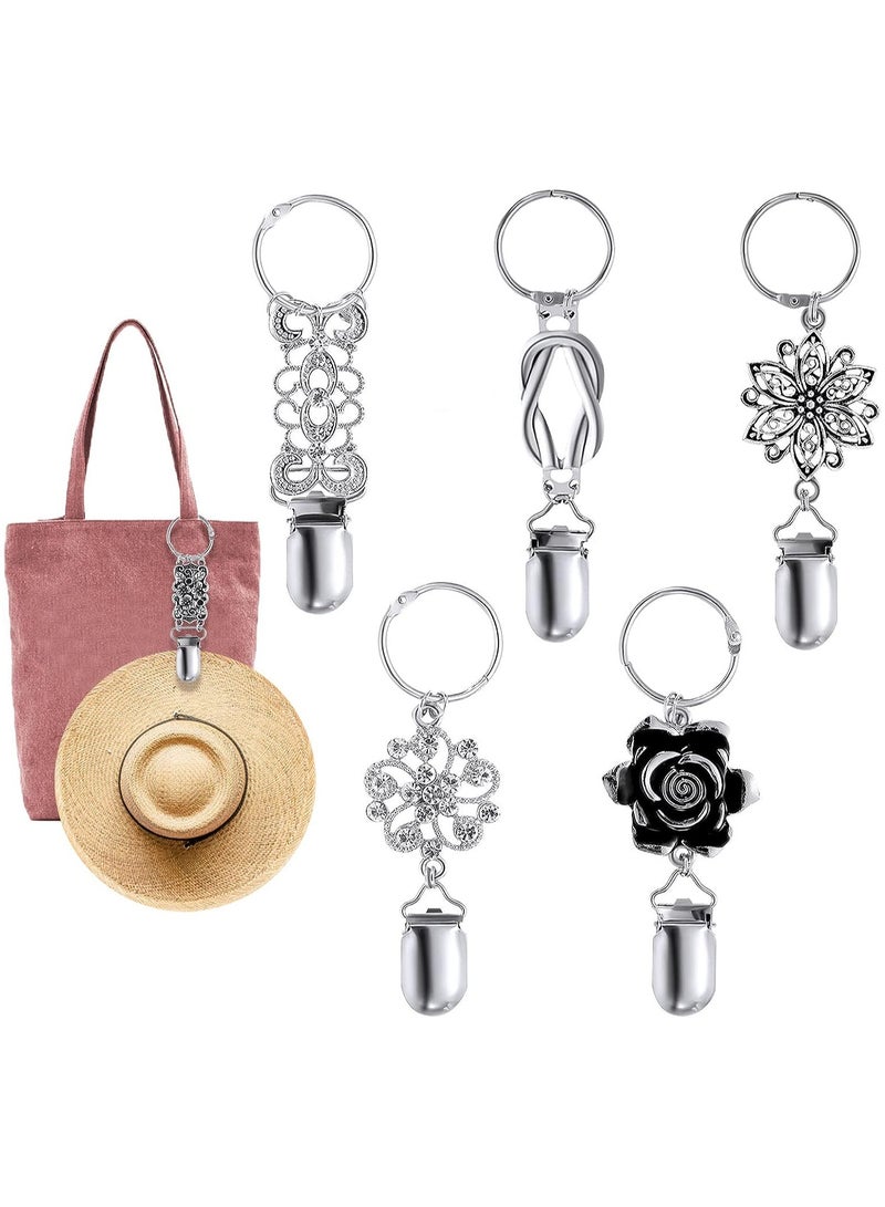 KASTWAVE Hat Clip for Bag, 6Pcs Travel Hat Clip for Women, Vintage Hat Clip Outdoor Travel Accessories Women Hat Companion, Hat Holder for Travel On Bag for Women, Girls, Adults - Image 1