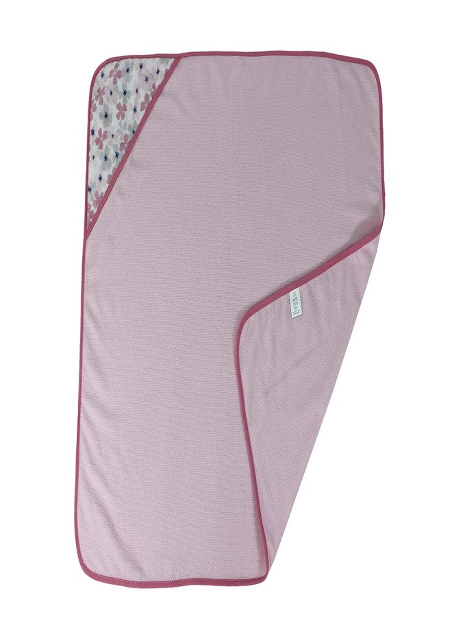 Cudlie Buttons & Stitches Baby Girl 3 Pack Rolled/Carded Hooded Towels in Crisp Blossom Print (GS71728) - Image 5