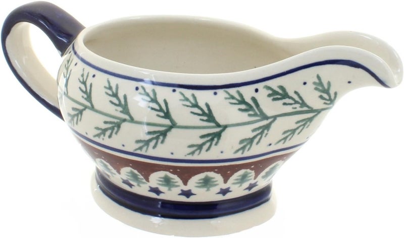 Blue Rose Pottery Blue Rose Polish Pottery Evergreen Gravy Bowl  - Image 1