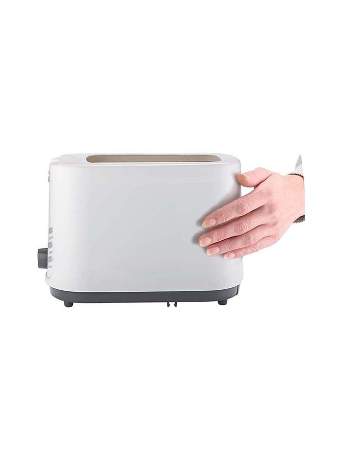 BLACK+DECKER 2-Slice Cool Touch Bread Toaster, Adjustable Browning Control, Defrost/Reheat/Cancel Functions, Removable Crumb Tray, Cord Wrap, Sleek and Compact, 2 Slices 750 W ET125-B5 White/Grey - Image 2