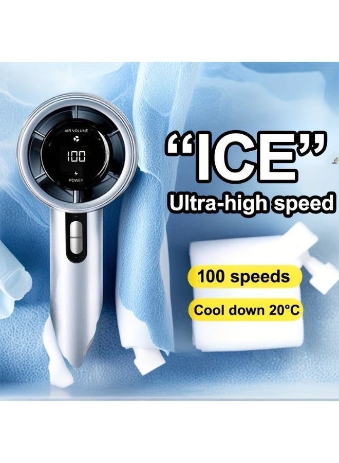 FUDIYA 1 Rechargeable Handheld Fan - Portable Handheld Fan - High-Speed Adjustable USB Charging Fan,  Speed Regulation, Compact Face Cooling Fan for Indoor/Outdoor Use, Comes with a Hanging Rope, Handheld Cooling Fan | Stylish Handheld Fan - Image 3
