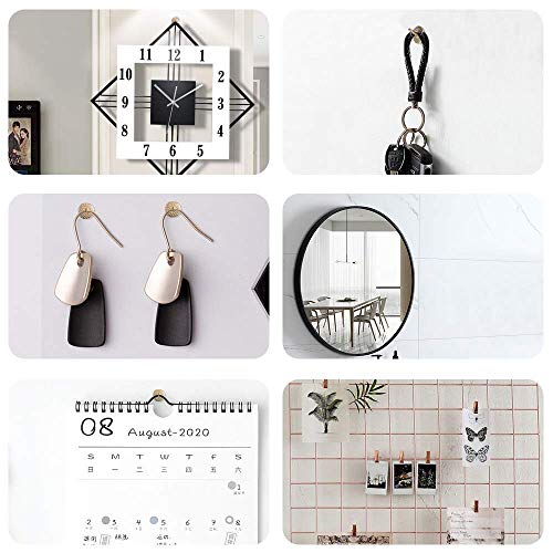 Hommie Assorted One Step Picture Hangers Iron Alloy Nail Hooks 20lbs Photo Picture Frame Hangers Professional Plaster Picture Hanging Kit on Wooden/Drywall (20bls 50pcs) - Image 4