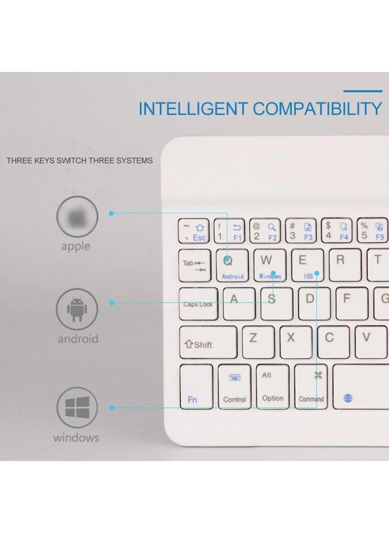 Apera - Gn-62 Wireless Bluetooth Keyboard Mouse Set Ultra Thin Portable English Q Keyboard - Image 1