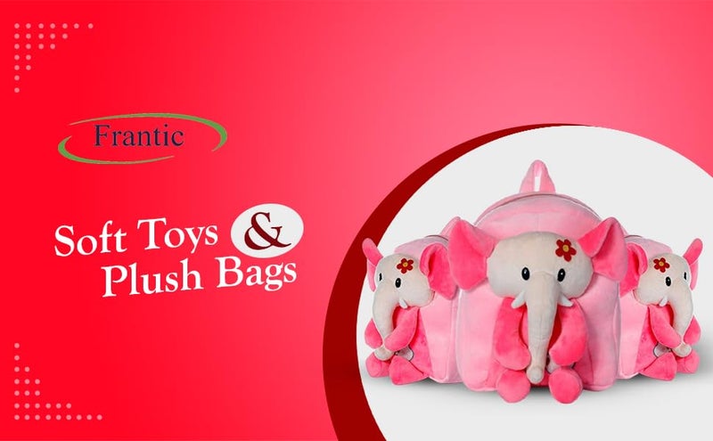 Frantic Kids Velvet School Bag soft plush standard Cute Backpack Baby Girl Preschool Mini Travel Bags Ideal for Baby Girl & Baby Boy & Toddlers Picnic Carry Travelling Bags (2-5 Years) - Image 4