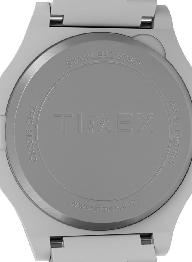 TIMEX Unisex T80 36mm Watch - White Bracelet Digital Dial White Case - Image 2
