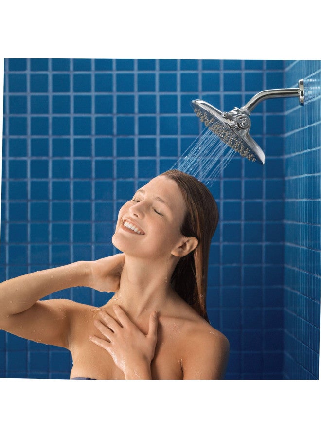 MOEN Moen Velocity Chrome Two-Function Rain Shower 8-Inch Showerhead with Immersion Technology for a High-Pressure Rinse, Round Rainfall Shower Head, Pressure Boosting Shower Head, S6320  - Image 2